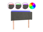 Headboard, Velvet Upholstery, Gray, 103 x 16 x 78 cm