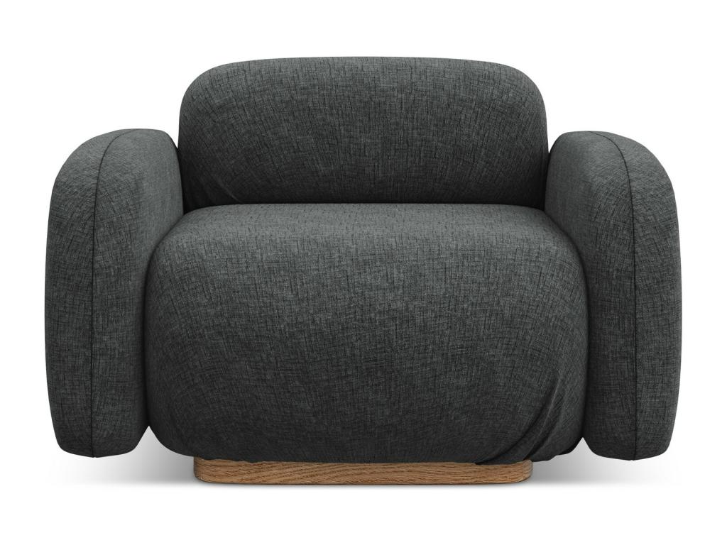 Armchair, Fabric Upholstery, Gris Anthracite