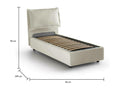 Mattress, Fabric, Beige, 80 x 190 cm