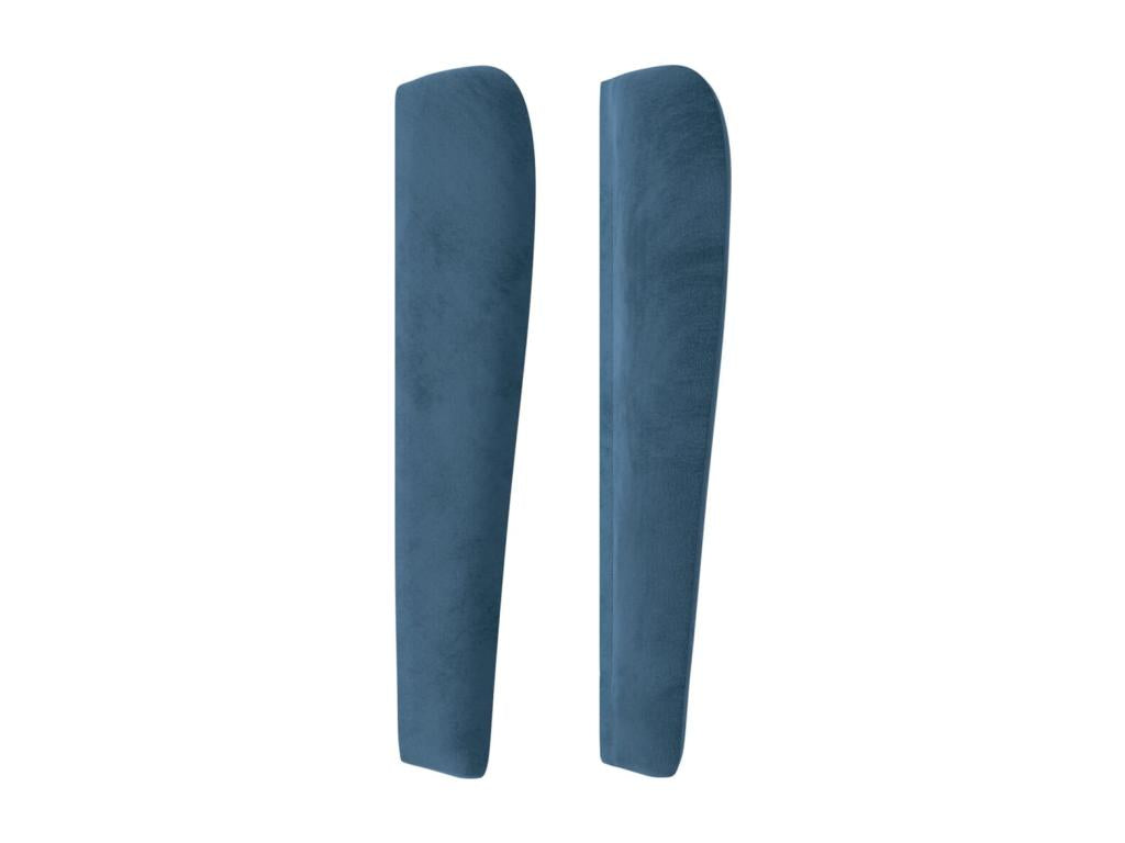 Headboard, Velvet Upholstery, Blue, 203 x 23 x 118 cm