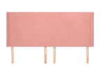 Headboard, Velvet Upholstery, Pink, 183 x 16 x 118 cm