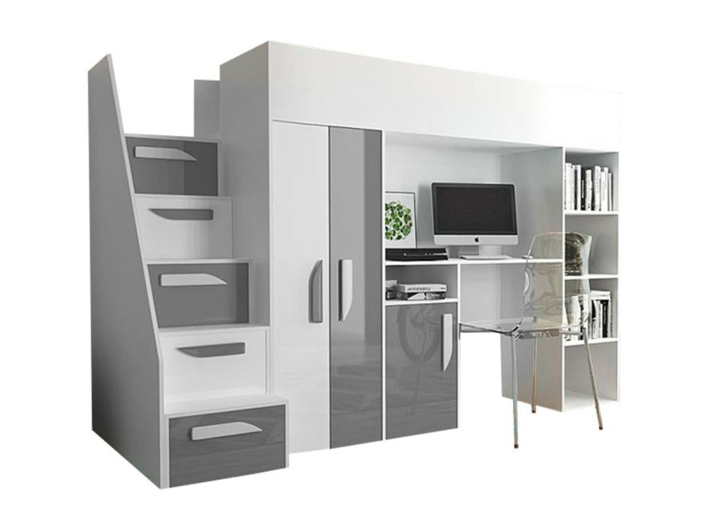 Bed Base, Wood, White, 90 x 200