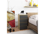 Dresser, Naturel Clair/Gris Anthracite, 40 x 35 x 74 cm