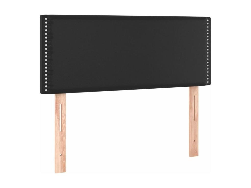 Mattress, Faux Leather, Black, 120 x 190 cm