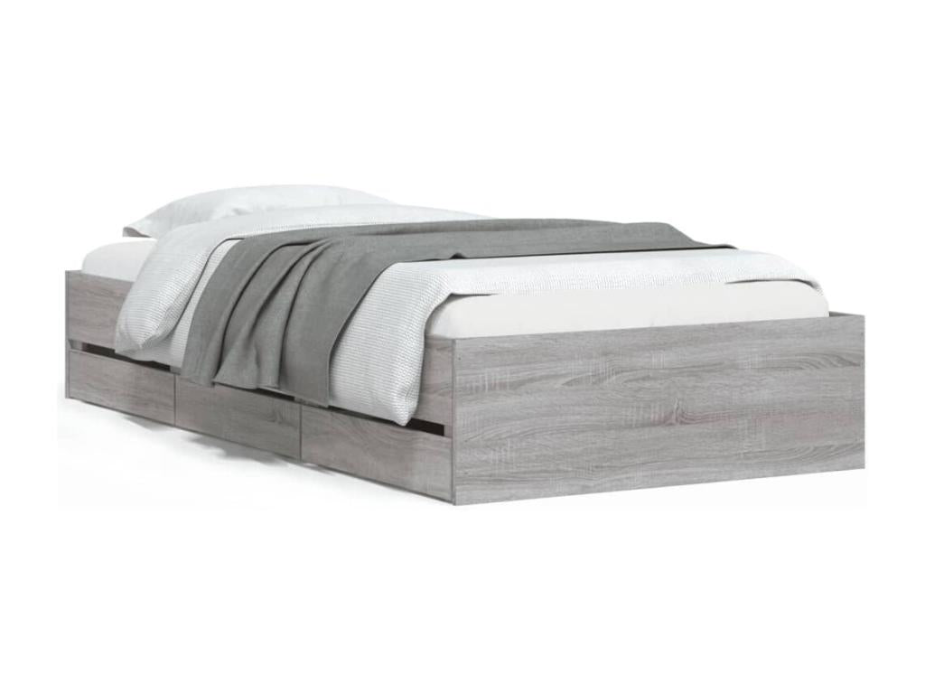 Mattress, Wood, Gray, 90 x 200 cm