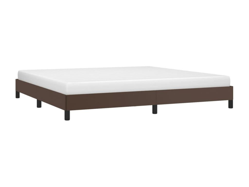 Mattress, Faux Leather, Brown, 200 x 200 cm