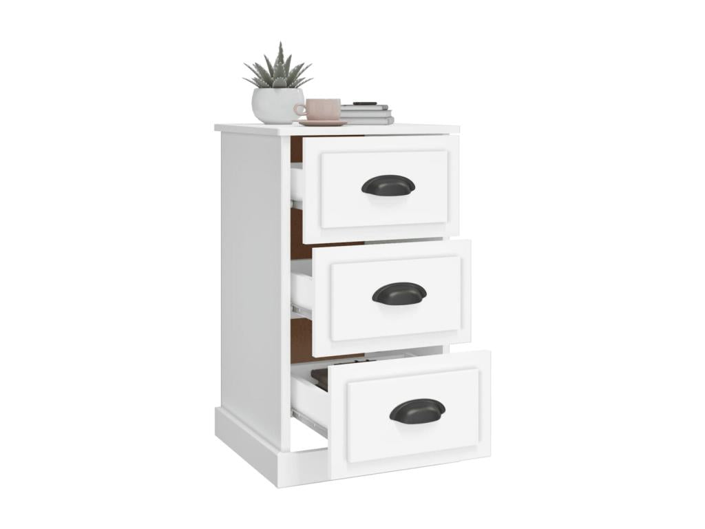 Nightstand, Wood, White, 39 x 39 x 67 cm