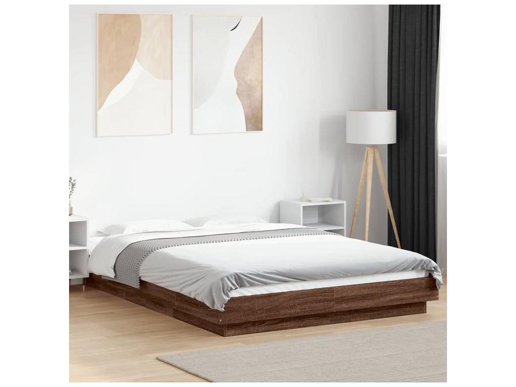 Bed Base, Wood, Brown, 120 x 200