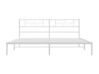 Bed Base, Metal, White, 200 x 200