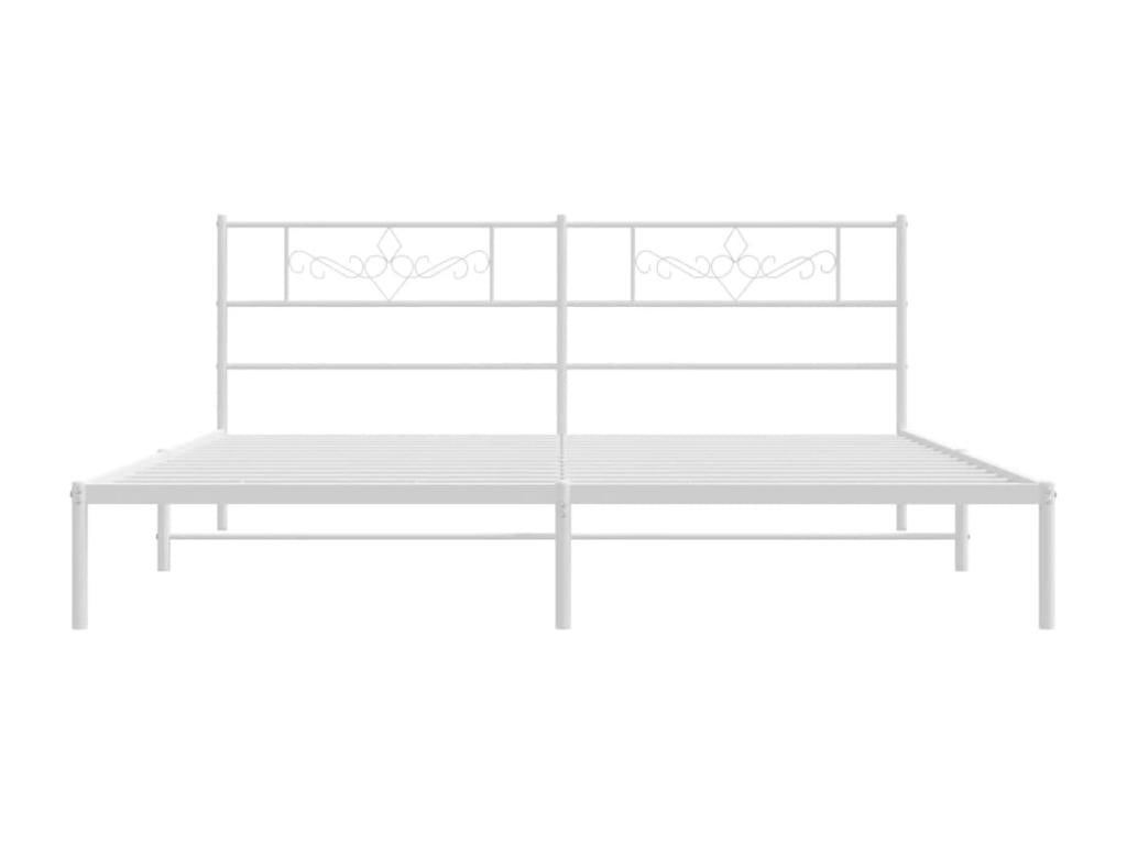 Bed Base, Metal, White, 200 x 200