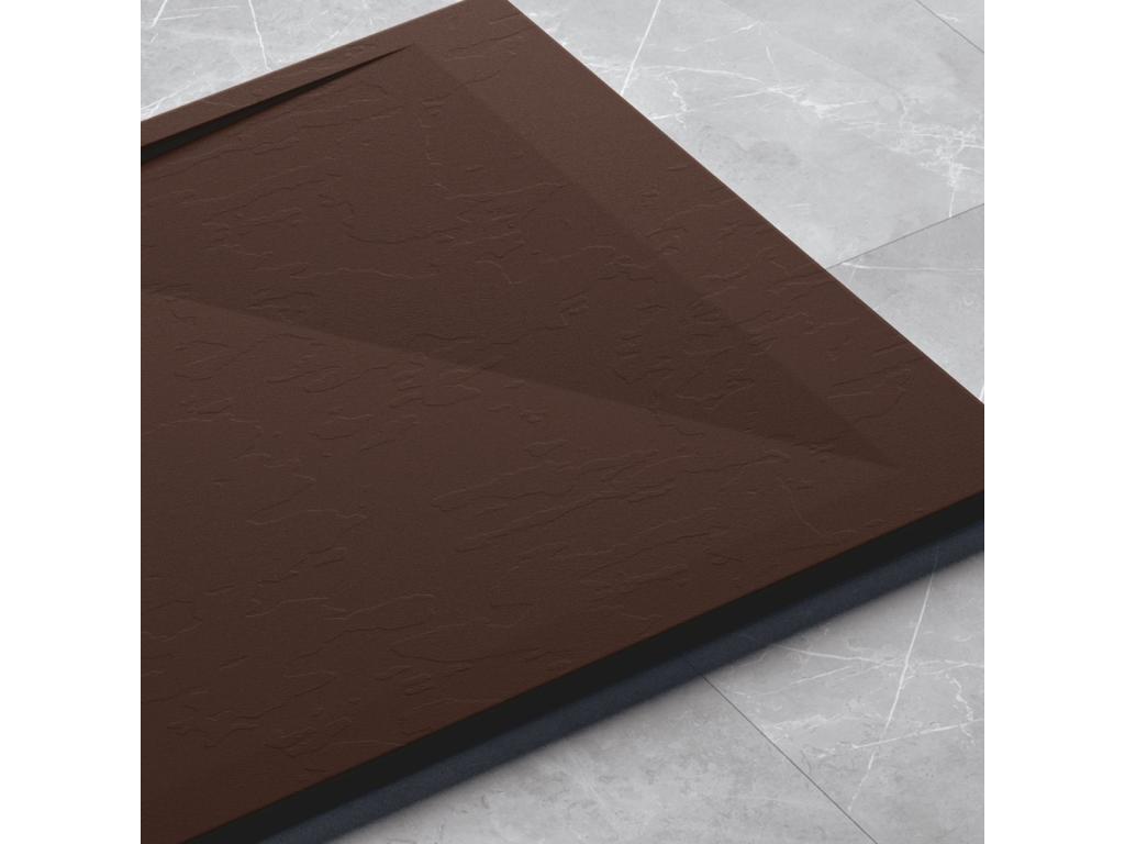 Shower Tray, Resin, Marron Chocolat, 150 x 90 cm