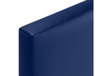 Headboard, Faux Leather Upholstery, Blue, 105 x 105 cm