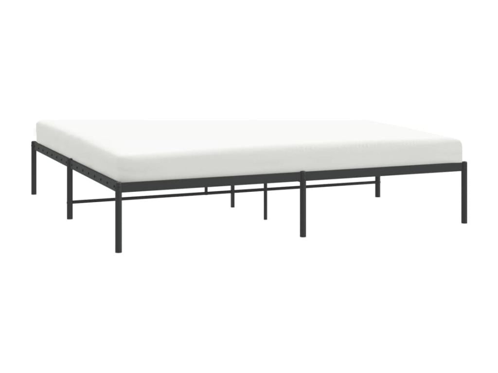 Bed Base, Metal, Black, 180 x 200 cm