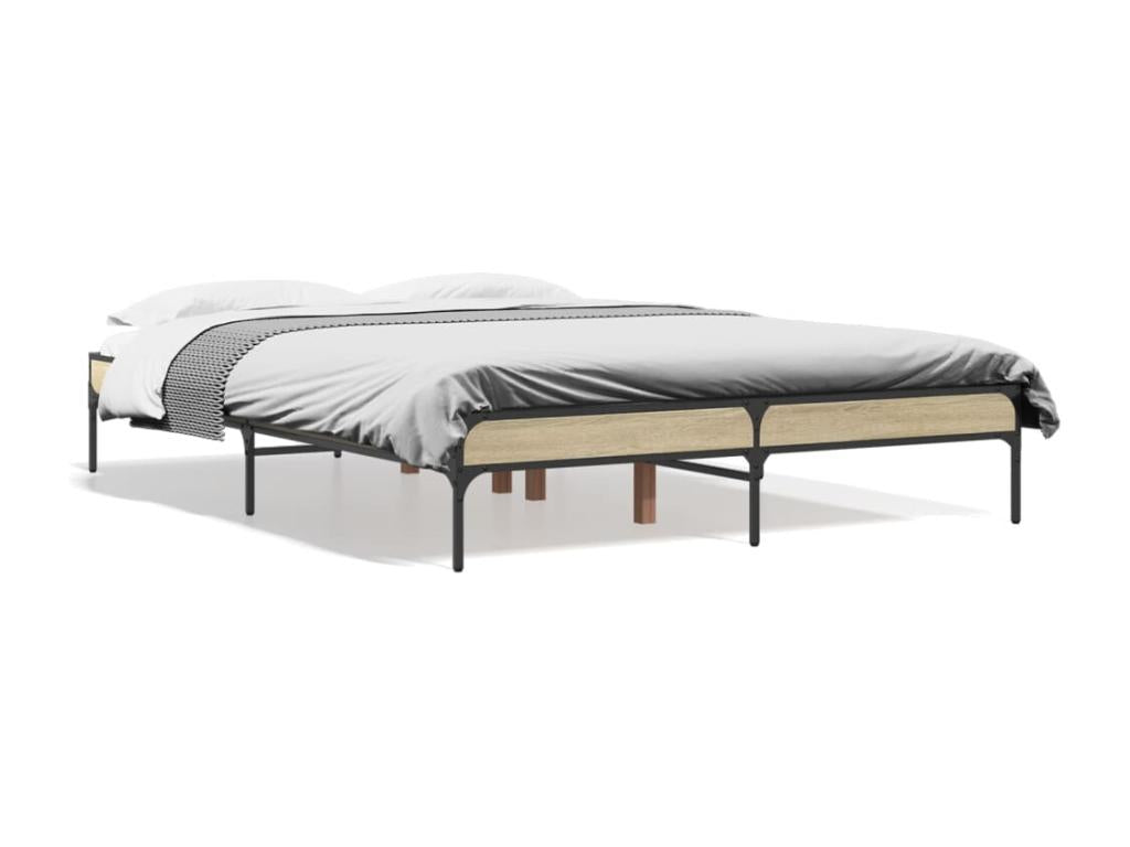Bed Base, Wood, Brown, 135 x 190 cm