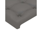 Headboard, Faux Leather Upholstery, Gray, 90 x 190 cm