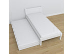 Bed Base, Wood, White, 100 x 190