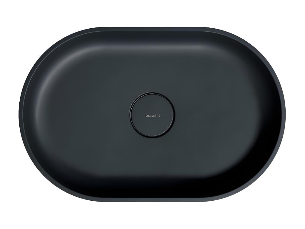 Bathroom Sink, Black, 55 x 36 cm