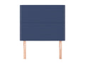 2-piece headboard set, blue, 100x5x78/88 cm, fabric