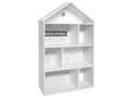 Children's house-shaped shelf with 7 compartments, grey - L.73.5 x W.30 x H.114 cm