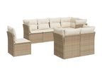 Patio Furniture Set, with Cushions, 8-Piece, Woven Resin (Wicker-Style), Beige